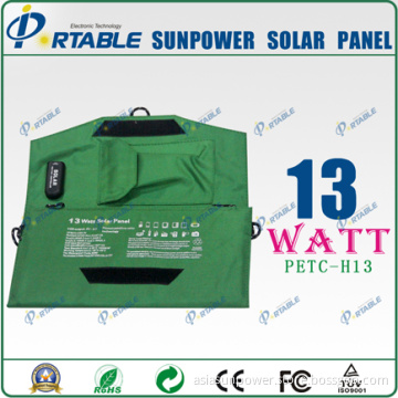 Multi-Function Sunpower High Efficient Portable Solar Mobile Charger Panel Bag Without Tax for Importing (PETC-H13)
